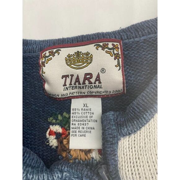 Vintage Christmas Sweater Tiara International Cardigan 2002 Holiday - Si… - Picture 3 of 9